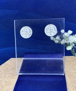 Brinco Prata 925 Medalha São Bento - BP028