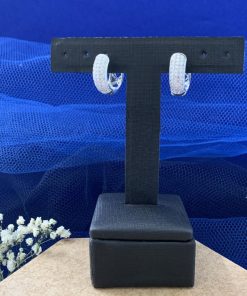 Brinco Argola Prata 925 Cravejado em Zircônias - BAP031